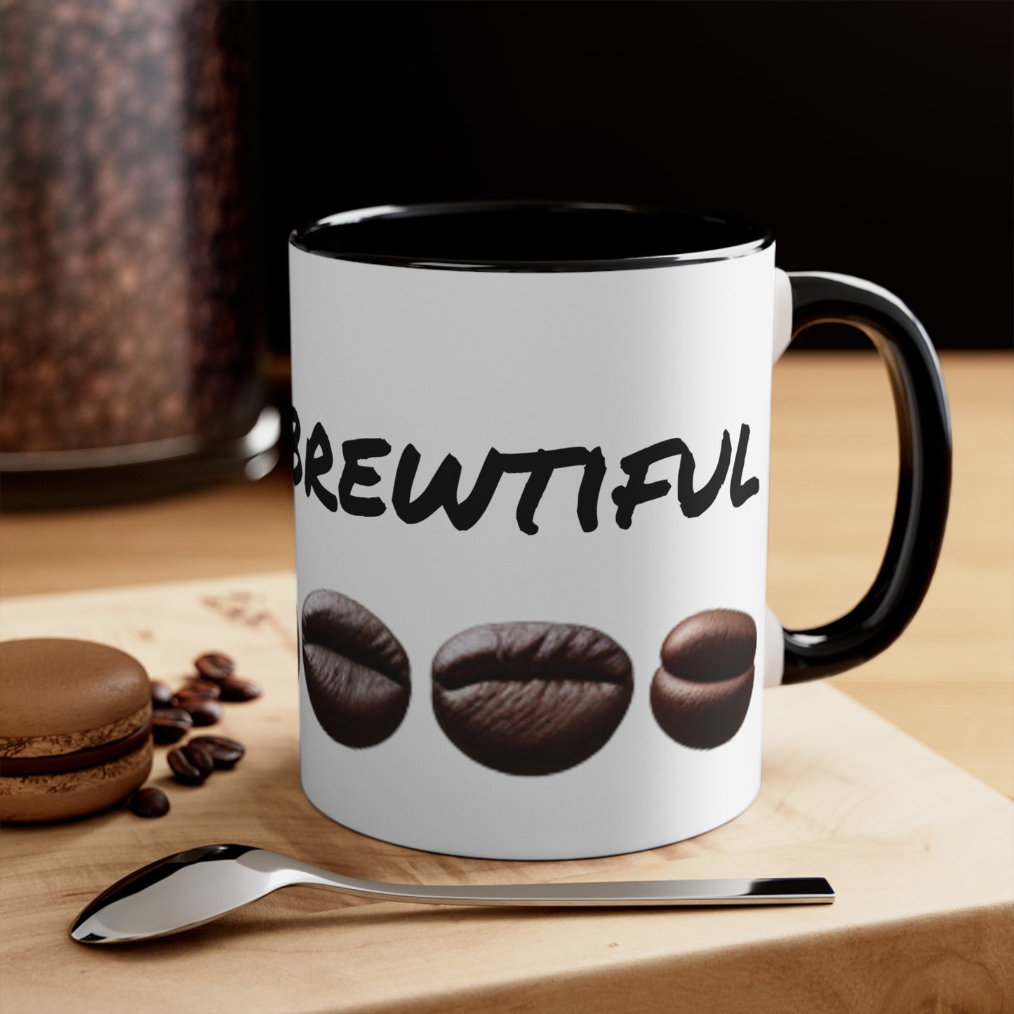 Life is Brewtiful! 11oz Custom Designed Accent Coffee Mug