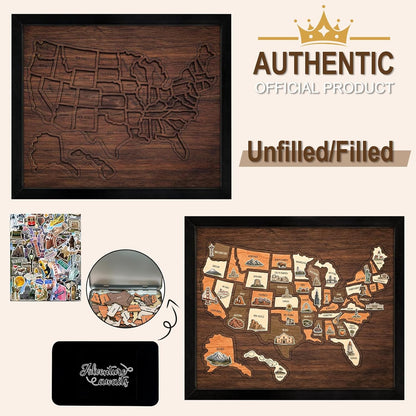 Wooden USA Travel Map Puzzle