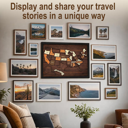 Wooden USA Travel Map Puzzle